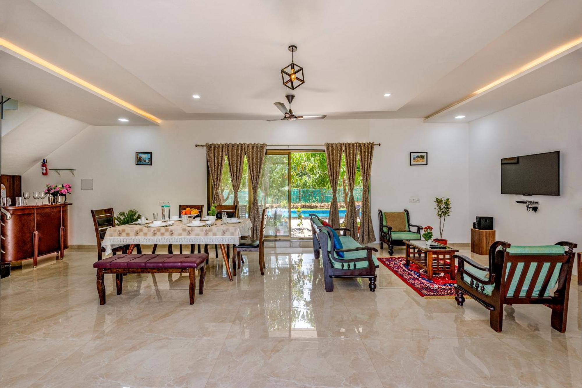 Saffronstays Lakeview Nivara - Farm Stay Villa With Private Pool Near Pune Exterior photo